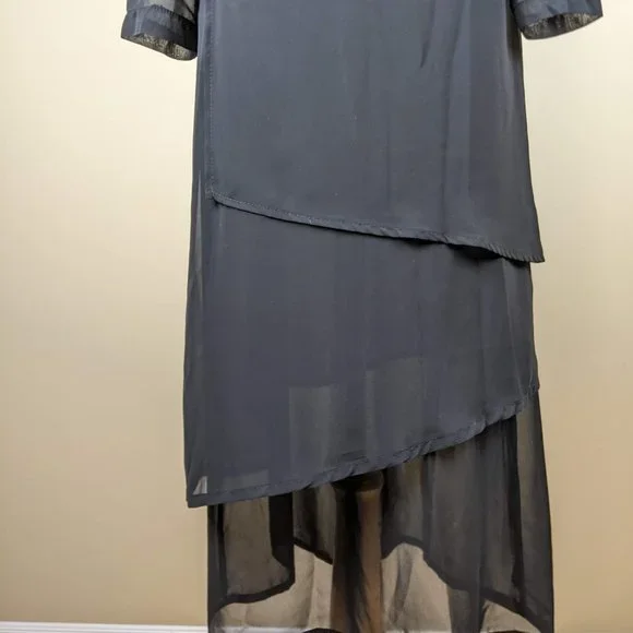 Black maxi chiffon dress Medium - Picture 16 of 16